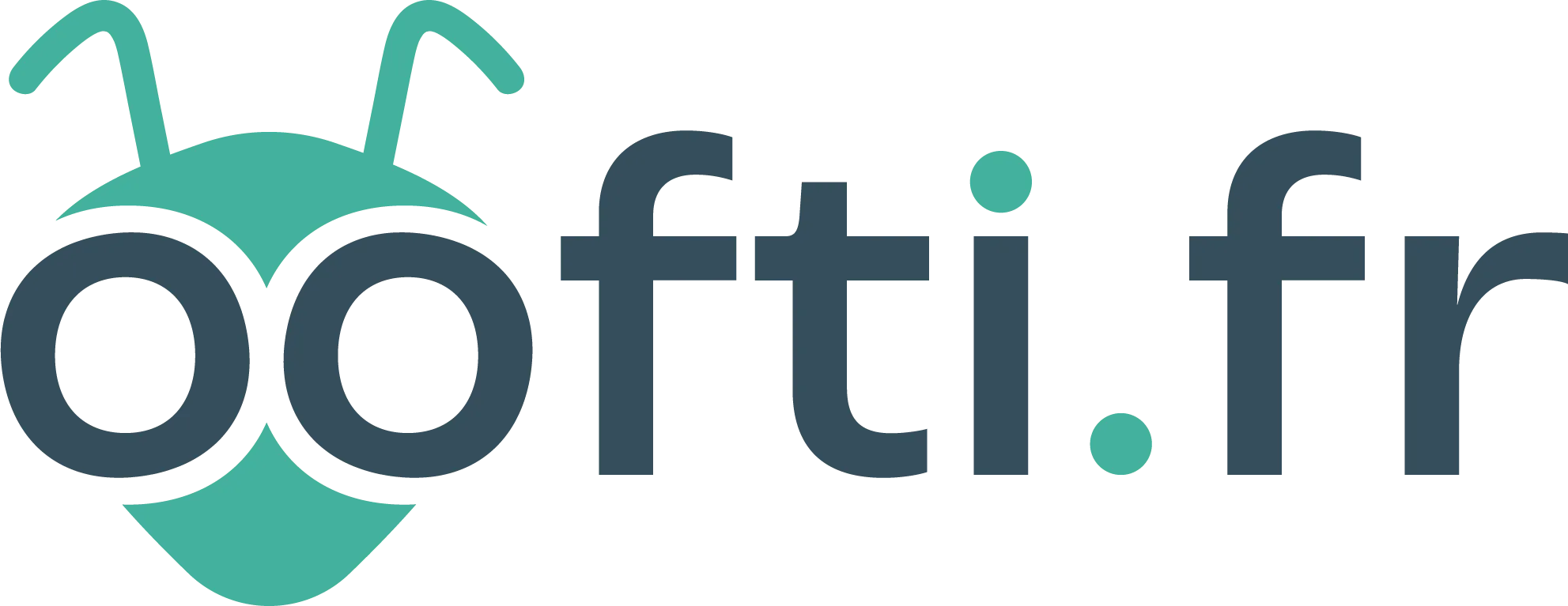 Logo Horizontal - oofti.fr - bleu & vert